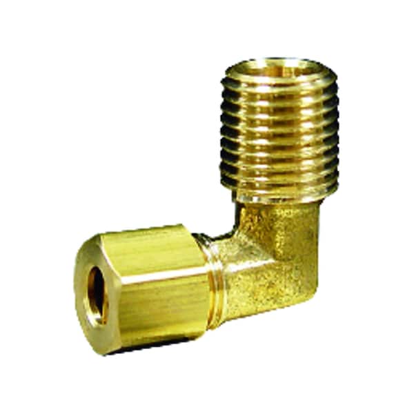 Jmf 5/8 in. Tube X 3/8 in. D MPT Brass 90 Degree Street Elbow 4503694 - main